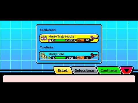 Como hacer un trade, cambiar Mortys, en pocket Morty multijuador