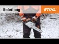 Der Bodenstart anhand der STIHL Motorsäge MS 181 mit Choke