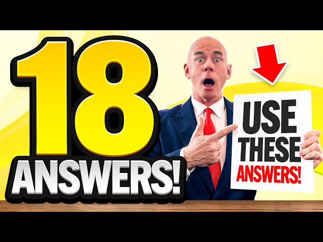 TOP 18 ‘QUICK ANSWERS’ to JOB INTERVIEW QUESTIONS! class=