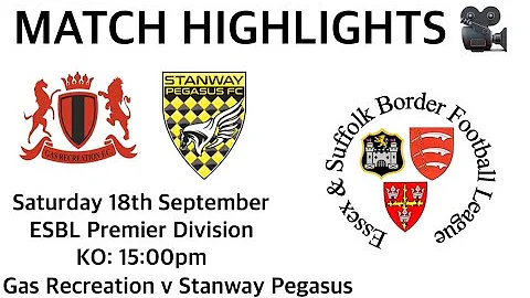 MATCH HIGHLIGHTS 🎥 | Gas Recreation 1-3 Stanway Pegasus - ESBL Premier Division
