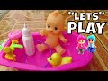 Mainan Anak Bayi Boneka Lucu Mandi Baby Toy Baby Doll BathTime with Duck ❤ Baby Drinking Milk Bottle