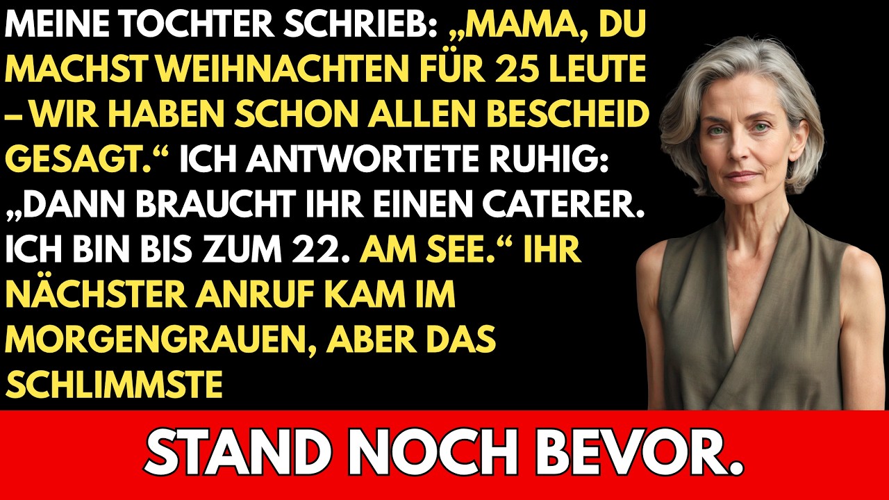 Ich hatte gerade meine Lieblingstasse in Zeitungspapier gewickelt, als Sabrinas Nachricht aufleuchtete: „Mama, wir feiern Weihnachten bei dir, mit zwanzig Leuten. Sag uns, was es zu essen gibt.“...