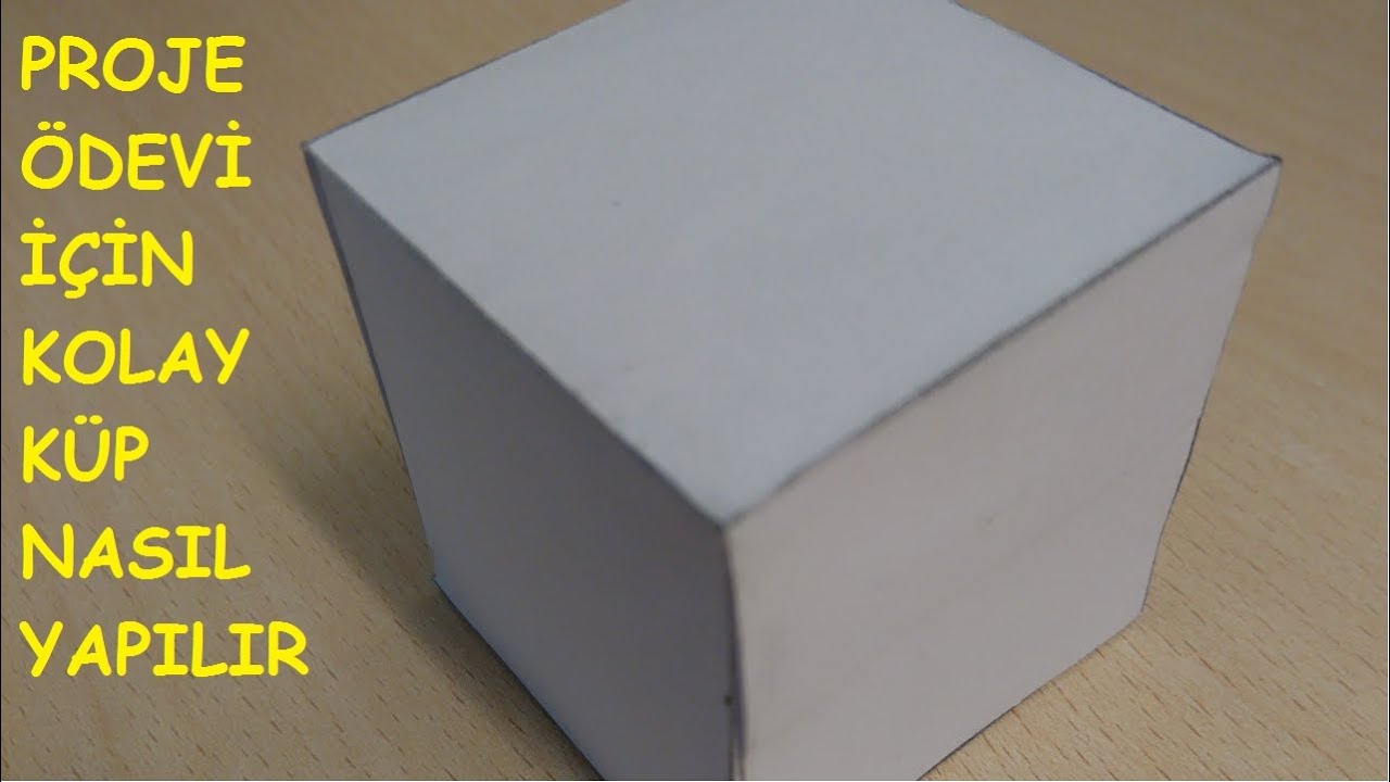 KÜP | Kağıttan Küp Benimle Yap | Küp Nasıl Yapılır | Geometrical shapes | Geometric Cube From Paper
