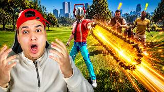 يوم كامل وانا رجل المنشار فى GTA 5 !! 😱 انقذت المدينة من الفضائين