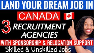 NEW | CANADA WORK PERMIT | NO PROOF OF FUNDS |RECRUITMENT AGENCIES HIRING FOREIGN WORKERS-APPLY NOW