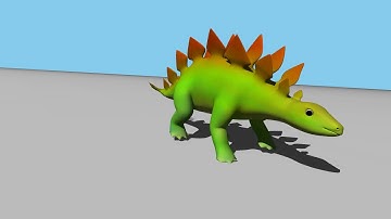 Walking Stegosaurus Using New Seamless3d NIK Animation Feature