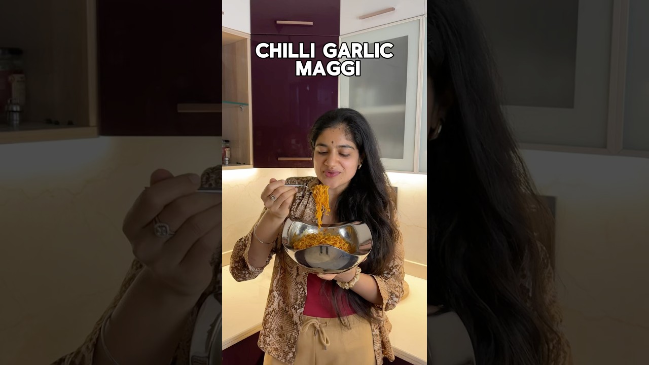 Chilli Garlic Maggi for masaledar maggi craving 😻 