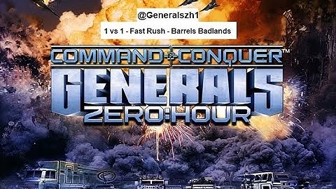 Generals Zero Hour - 1vs1 - GLA Demolition - Fast Rush - Hard Difficulty - Barren Badlands