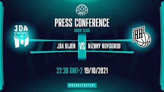 JDA Dijon v Nizhny Novgorod - Press Conference | Basketball Champions League 2021