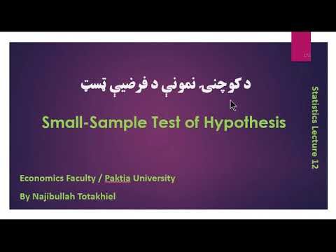 Small-Sample Test of Hypothesis - YouTube