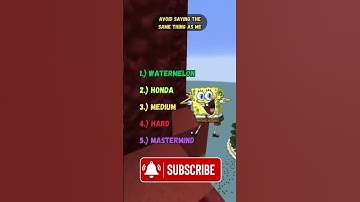 Avoid Saying The Same Thing As Me #spongebob #avoidsayingthesame  #quiz #braingames #brainteasers