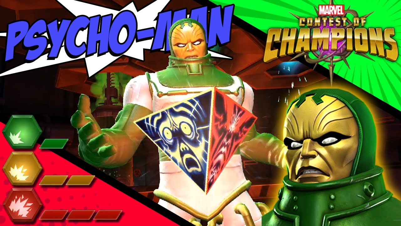 Psycho-Man Animation Review (All Special Attacks) - Marvel Contest of Champions
