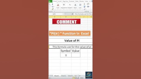 Do You Remember the value of Pi(π) #trendingshorts #shortsvideo #tipsandtricks #shortcutkeys #excel