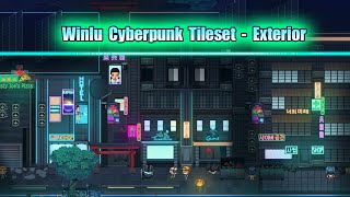Cyberpunk Exterior Tileset showcase