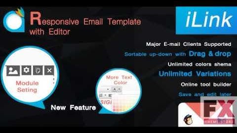 Preview iLink-Responsive Email Template with Editor TForest