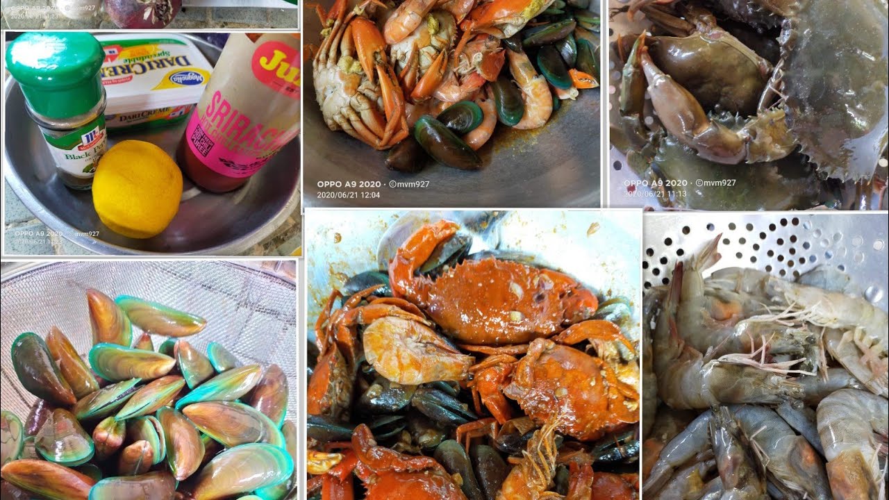 How to cook butter garlic seafoods #seafoods #shrimp #crabs #mussels