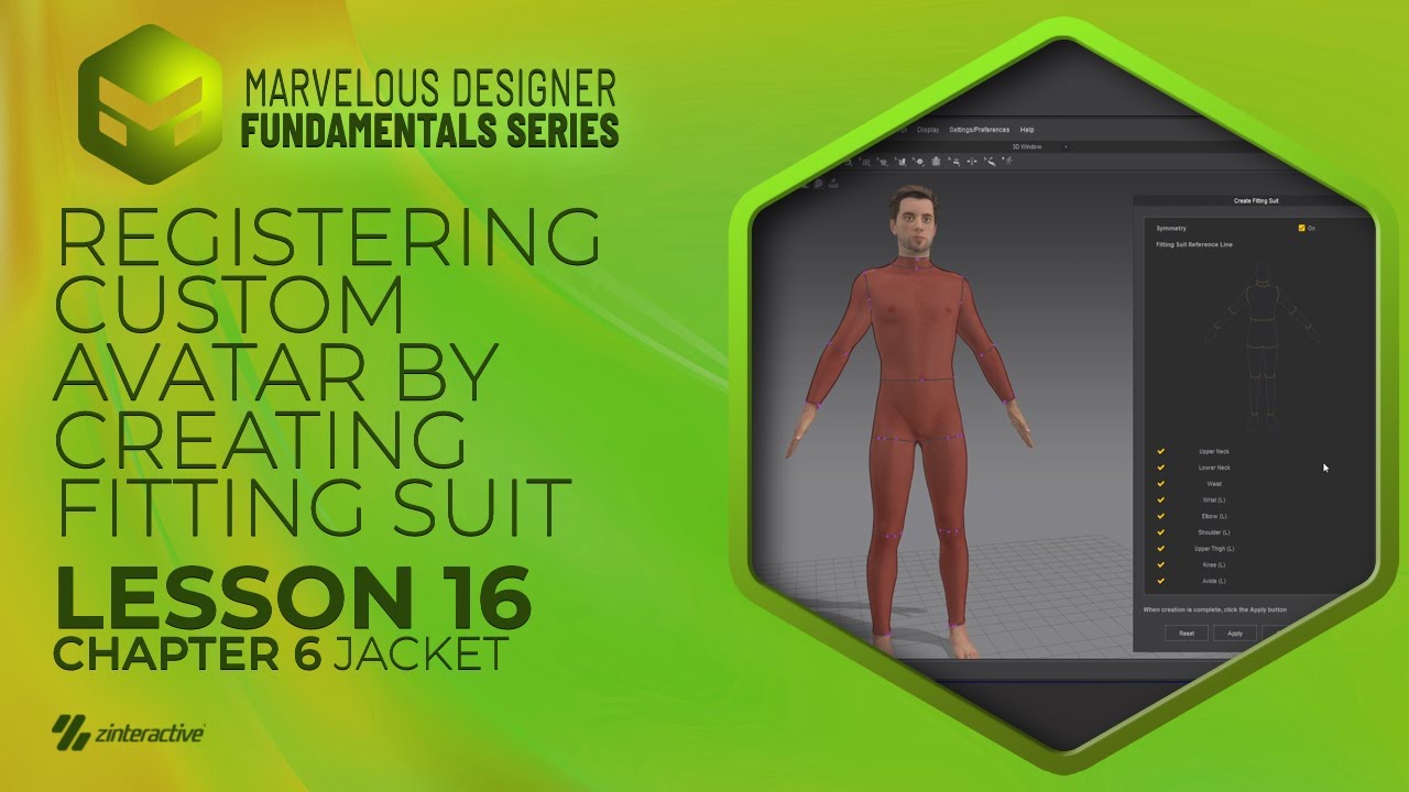 Custom Avatar and Creating Fitting Suit Lesson 16 Chapter 6