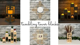 High end tumbling tower decor diy