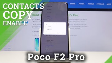 How to Copy Contacts from SIM to XIAOMI Poco F2 Pro - Transfer Numbers