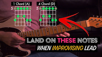 Land on THESE notes when improvising lead guitar - Guitar Lesson - EP527