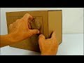 como hacer una caja fuerte de cartón con clave (cardboard security box)