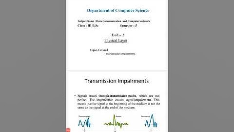 Transmission Impairments