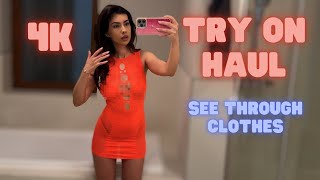 [4K] Transparent Clothes With Sophie | See-Through Try On Haul | No Bra Trend