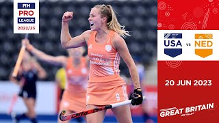 FIH Hockey Pro League 2022-23: USA vs Netherlands (Women, Game 2) - Highlights