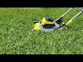 Strong Powersmart 80V electric mower review in tall thick grass