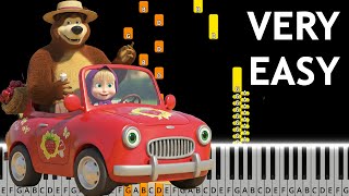 Masha And The Bear   Theme Song   Very Easy Piano Tutorial  Sheet  By Andantino 4k