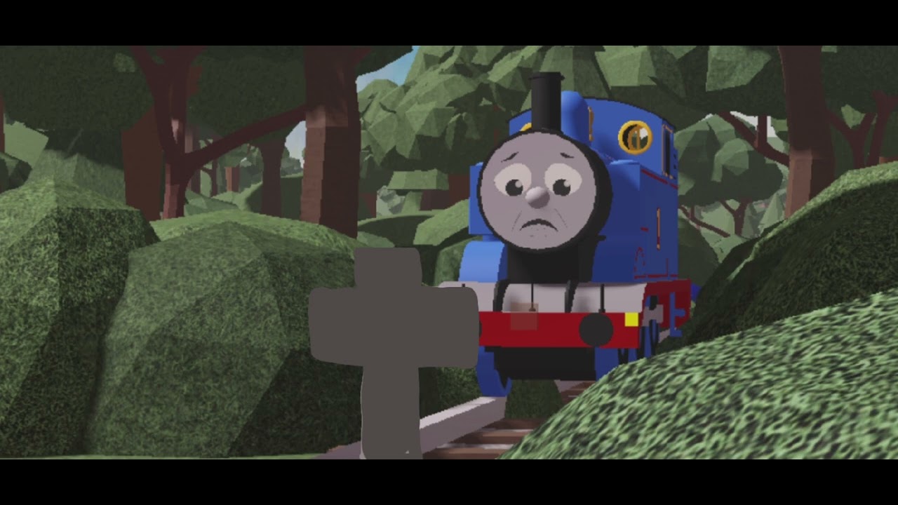 Thomas come to grave blue train with friends old 
