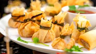 Maximum Crunch! How to Make the Ultimate Crunchy Shrimp Ginger Pouches & Asian Spring Rolls