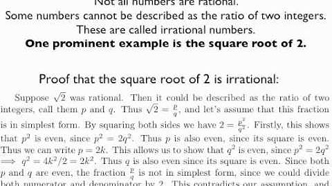 Proof that Square Root of 2 is Irrational