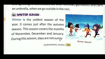 EVS, Class-2, Chapter-14, Weather and Seasons, Book- Treasure of Nature By Ms Jyoti