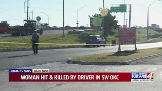 Woman hit and killed by driver in SW OKC
