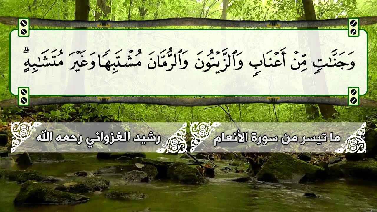 ما تيسر من سورة الأنعام للقارئ: رشيد الغزواني رحمه الله