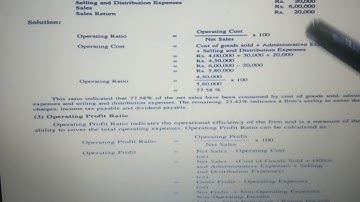 operating ratio (management Accounting B.com V sem.)