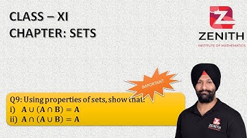 Using properties of sets, show that: A∪(A∩B)=A A∩(A∪B)=A