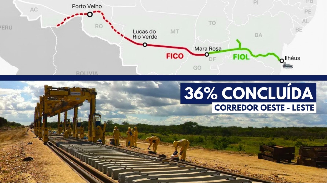 A Nova Ferrovia Que Vai Cortar o Brasil: FICO + FIOL | Leste-Oeste