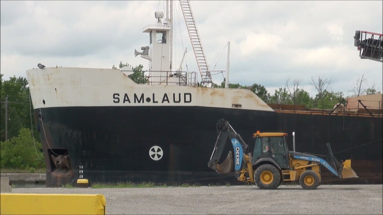 Ship SAM LAUD at Wharf 12, Port Colborne, Welland Canal 2021 YouTube