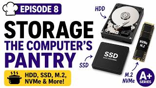 CompTIA A+ Storage Explained for Beginners | HDD vs SSD, M.2 & NVMe