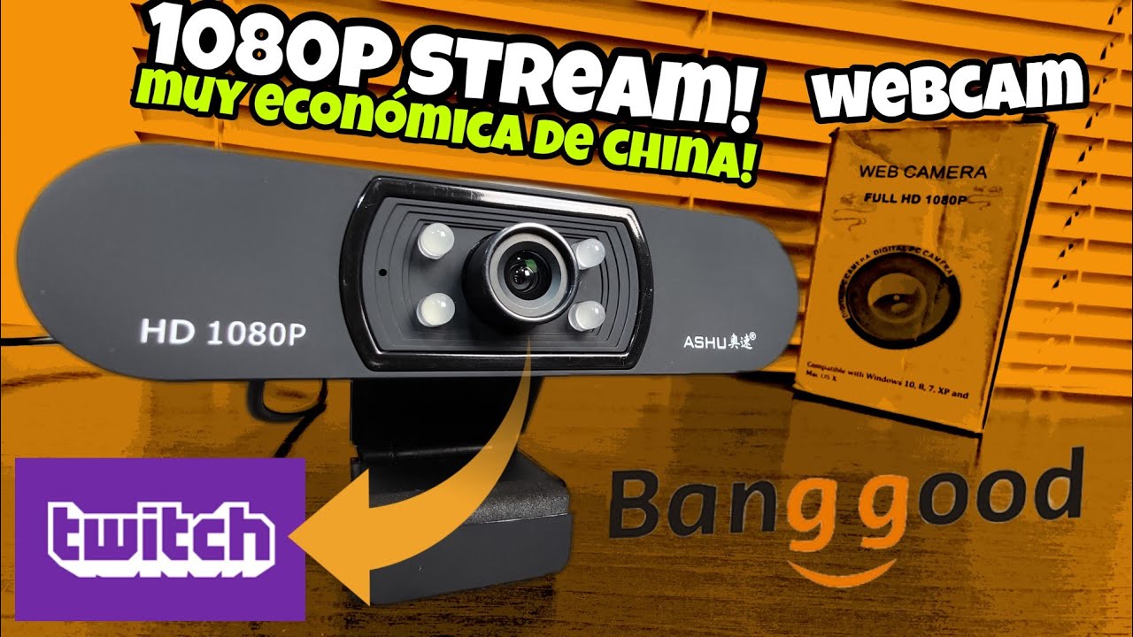 Por favor mira para mi Sociedad WEBCAM 1080P BARATA DE CHINA! STREAM TWITCH ASHU 800 - BANGGOOD! - YouTube