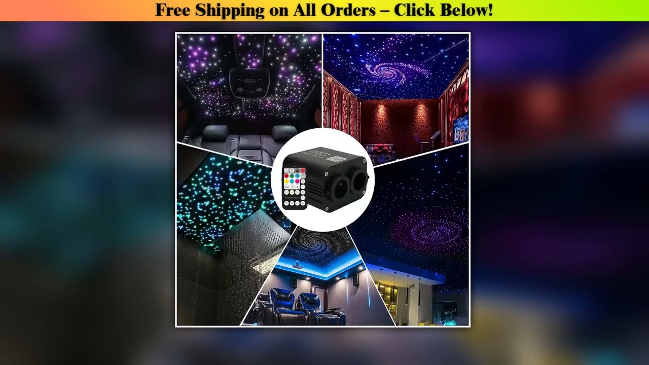 20w rgb double head car starry sky music control car roof star fiber optic star ceiling kit smart
