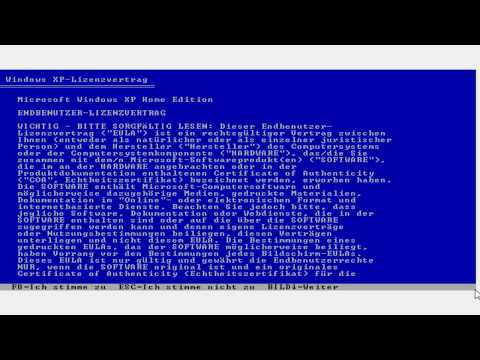 Video: Wie Installiere Ich Windows Xp