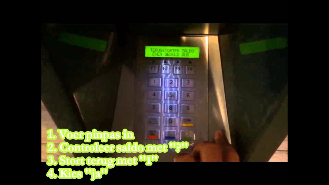 Chipknip terugstorten op rekening