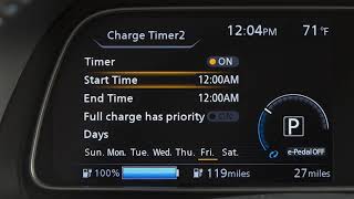 2022 Nissan LEAF - Charging Timers