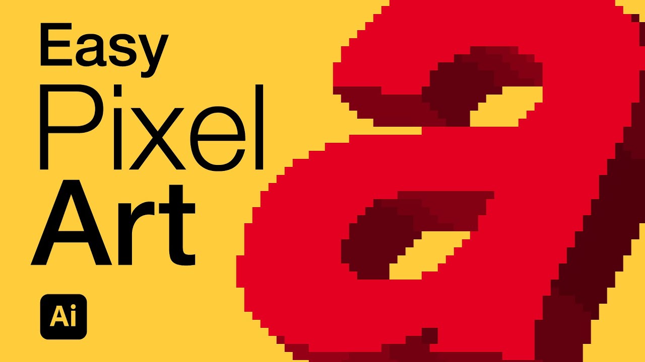 How to make Pixel Art In Adobe Illustrator - YouTube