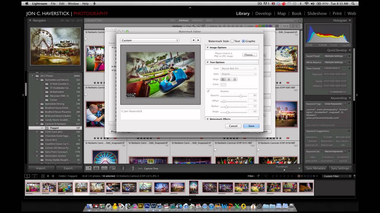 Creating a Graphical Watermark Preset in Adobe Lightroom 4 YouTube