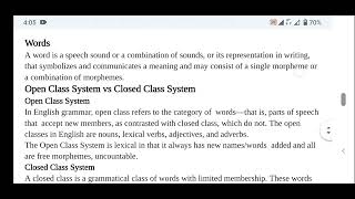 Open Class System vs Closed Class System? Explanation in Urdu