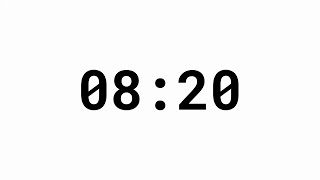 500 Second Countdown Timer -  White Background